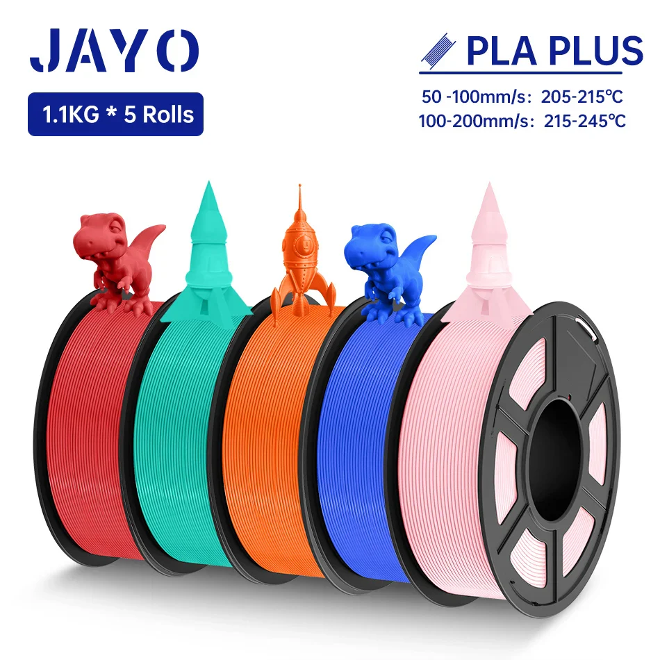 JAYO PLA Classic Filament 5/10 Rolls 1.75MM 3D Printer Filament 1.1KG/roll For 3D Neatly Wound Coloful 3D Printing Material