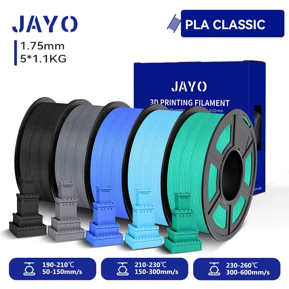 JAYO PLA Classic Filament 5/10 Rolls 1.75MM 3D Printer Filament 1.1KG/roll For 3D Neatly Wound Coloful 3D Printing Material - Image 32