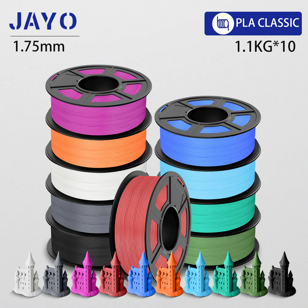 JAYO PLA Classic Filament 5/10 Rolls 1.75MM 3D Printer Filament 1.1KG/roll For 3D Neatly Wound Coloful 3D Printing Material - Image 34