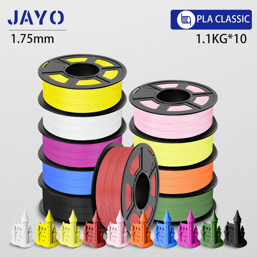 JAYO PLA Classic Filament 5/10 Rolls 1.75MM 3D Printer Filament 1.1KG/roll For 3D Neatly Wound Coloful 3D Printing Material - Image 37