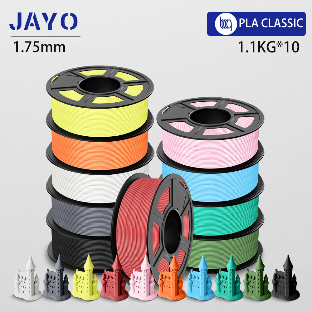JAYO PLA Classic Filament 5/10 Rolls 1.75MM 3D Printer Filament 1.1KG/roll For 3D Neatly Wound Coloful 3D Printing Material - Image 38