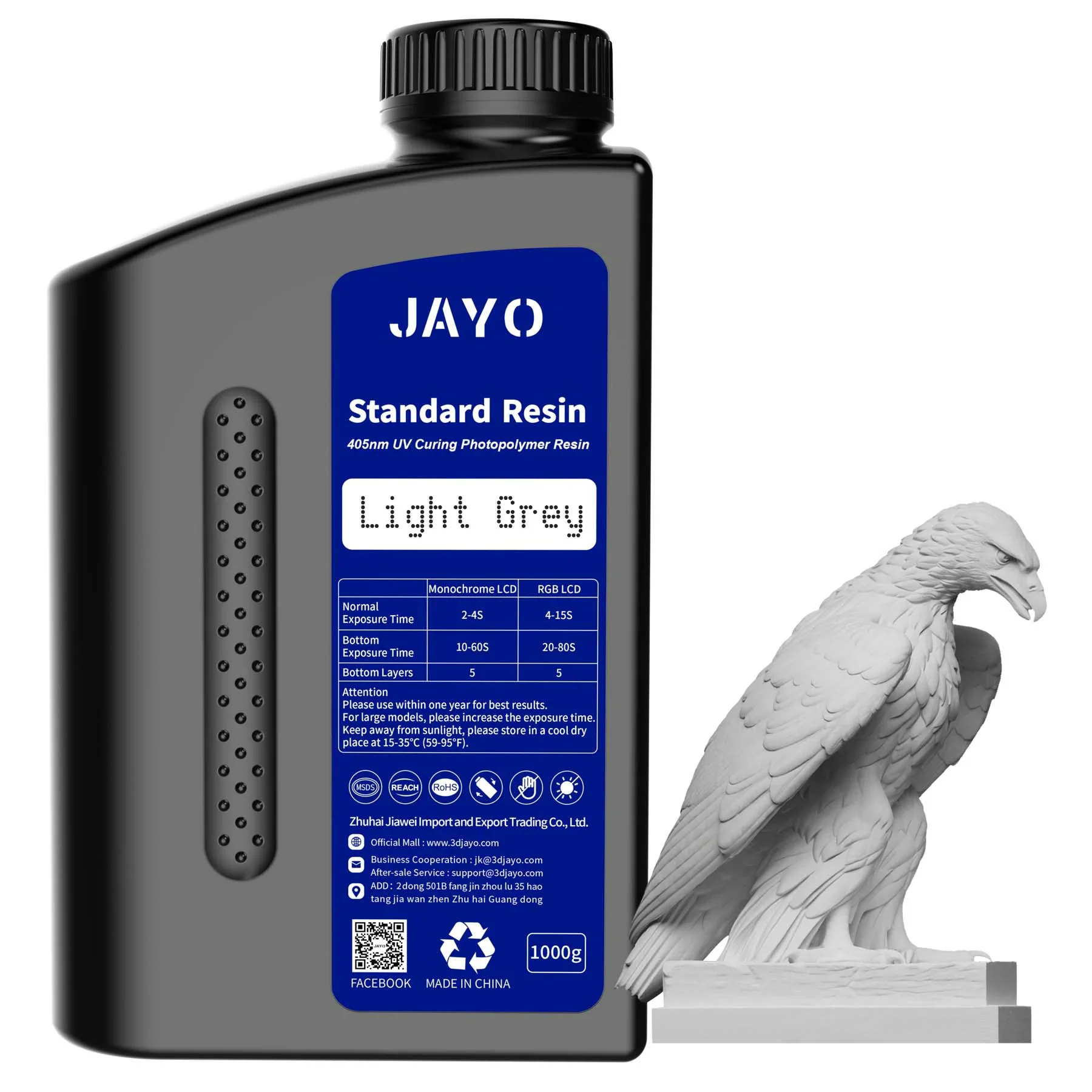 JAYO Standard Resin 1KG 3D Printing Photopolymer Resin - Image 5