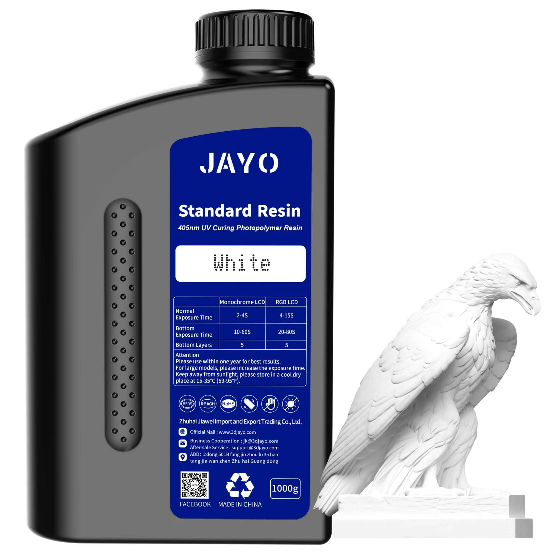JAYO Standard Resin 1KG 3D Printing Photopolymer Resin - Image 6