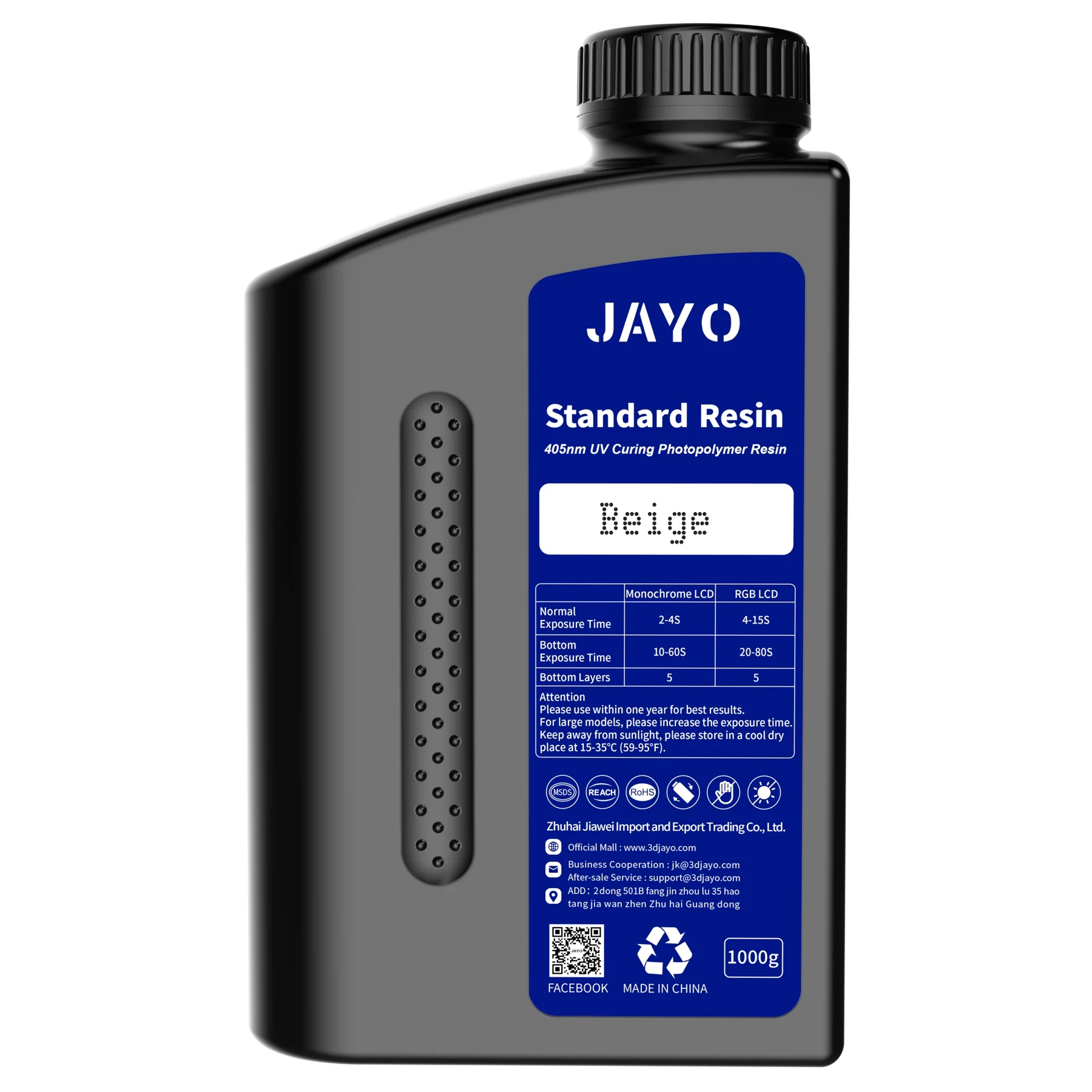 JAYO Standard Resin 1KG 3D Printing Photopolymer Resin - Image 9