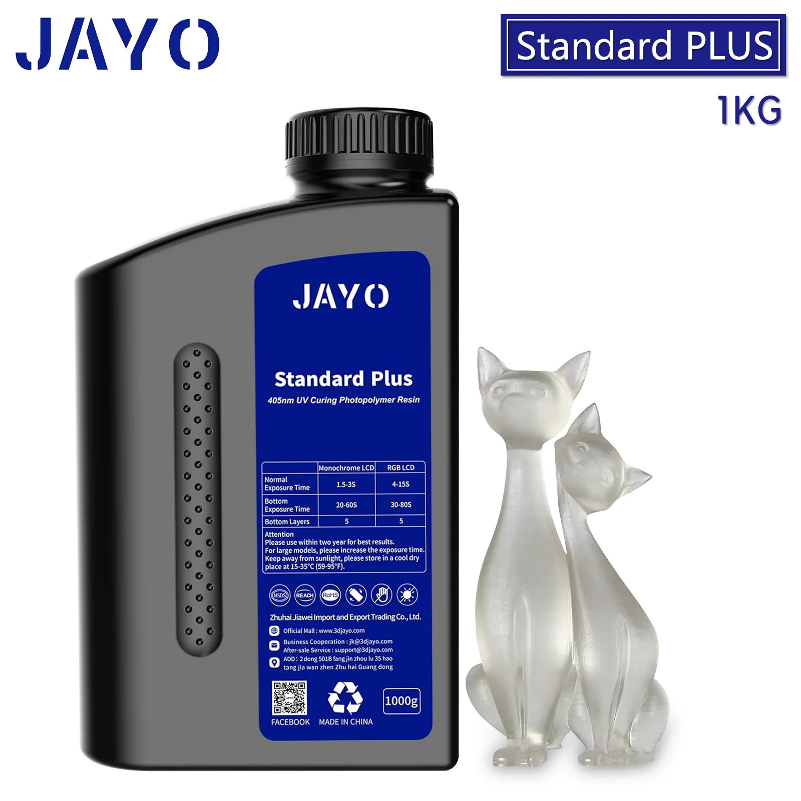 JAYO Standard PLUS Resin 1KG 3D Printing Photopolymer Resin - Image 4