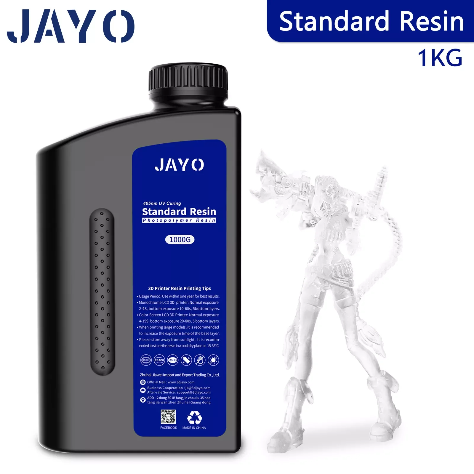 JAYO Standard Resin 1KG 3D Printing Photopolymer Resin - Image 14