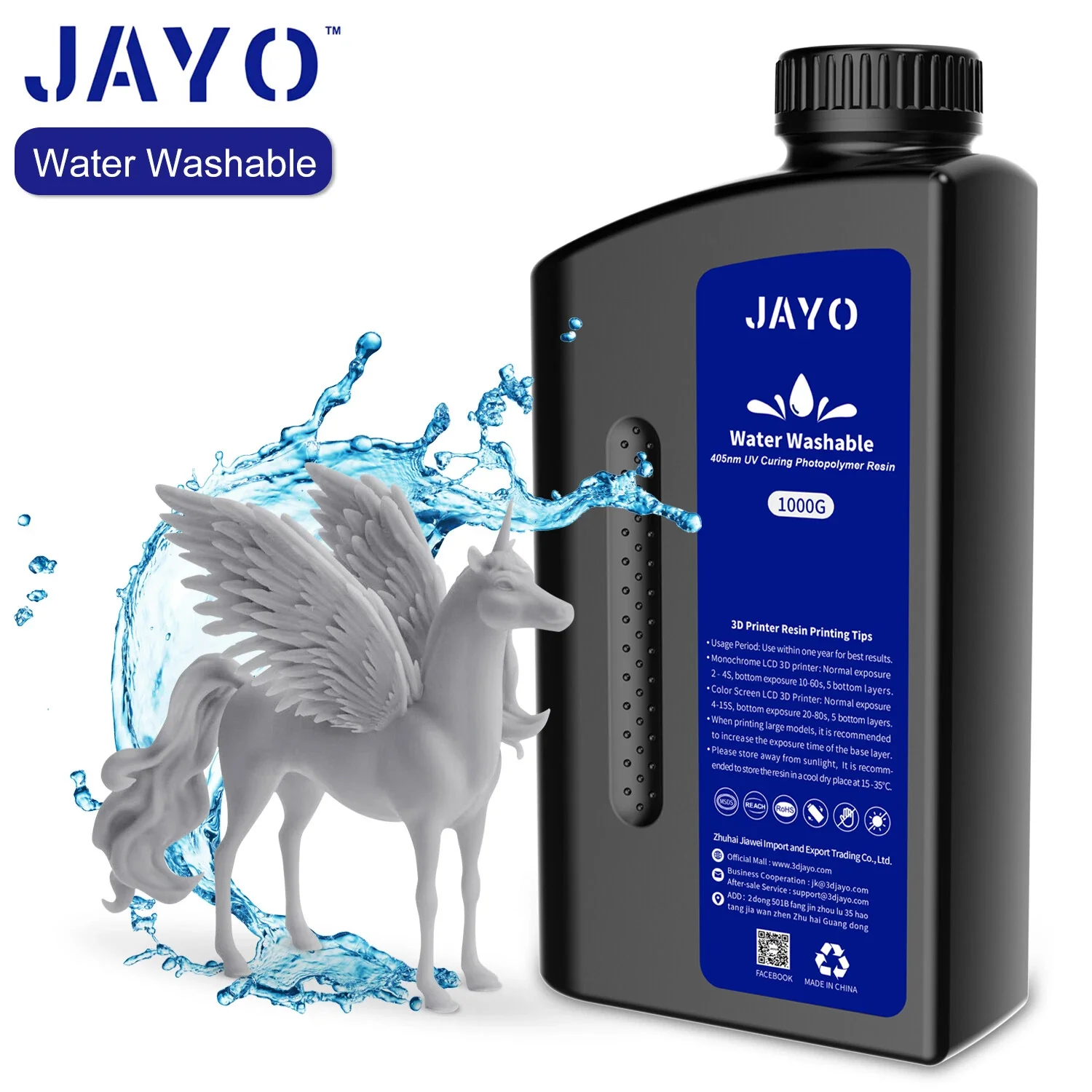 JAYO Water Washable Resin 1KG 3D Printing Photopolymer Resin - Image 8