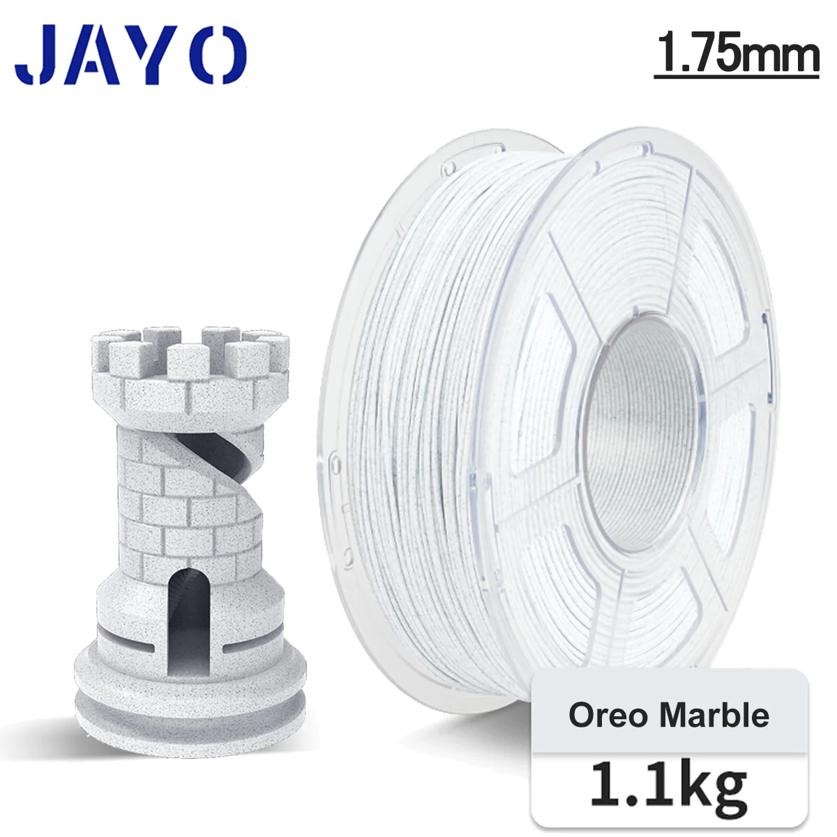 [MOQ:4 rolls] JAYO  High Speed Marble PLA 600mm/s High Speed 3D Printer Non-toxic Filament 1.1KG/roll - Image 5