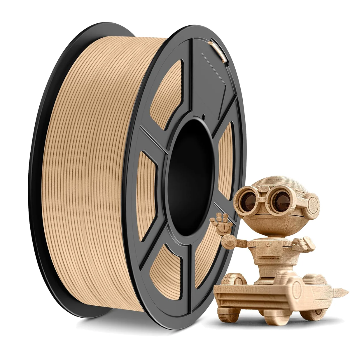 [MOQ:5 rolls] JAYO 3D Wood PLA Printer Filament 1.75mm 1.1KG 15% Real Wood Fibers Dimensional Accuracy +/- 0.02mm Fits Most FDM 3D Printers - Image 2