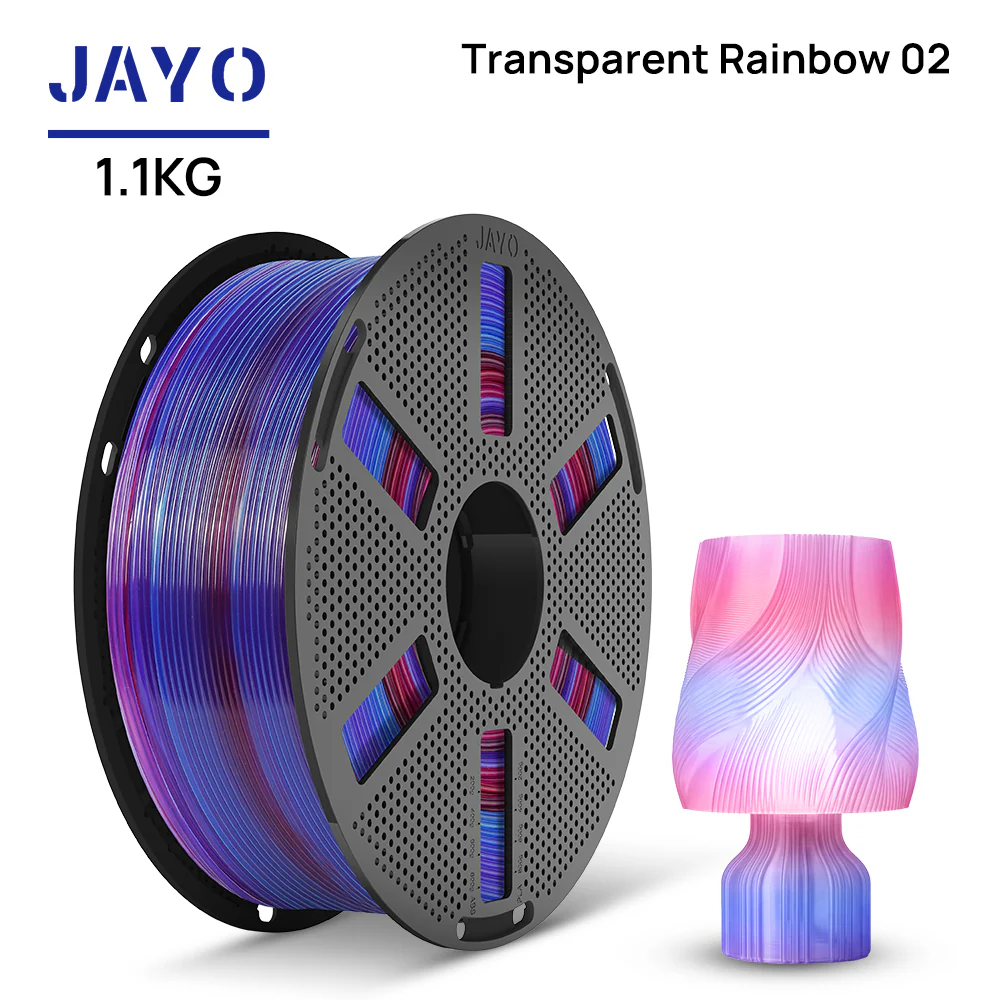 [Reusable Spool] JAYO PLA Rainbow 1.1KG 3D Filament For FDM Neatly Wound 3D Printing Material - Image 10