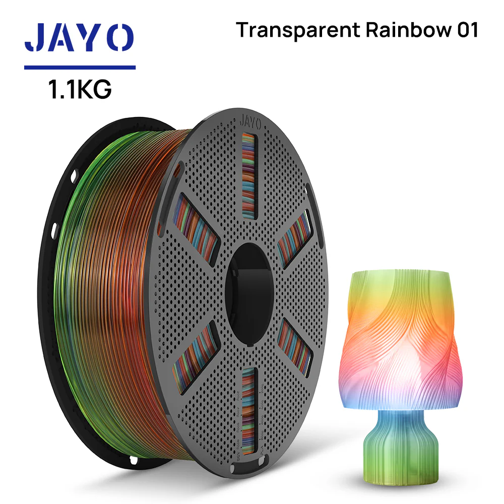 [Reusable Spool] JAYO PLA Rainbow 1.1KG 3D Filament For FDM Neatly Wound 3D Printing Material - Image 12