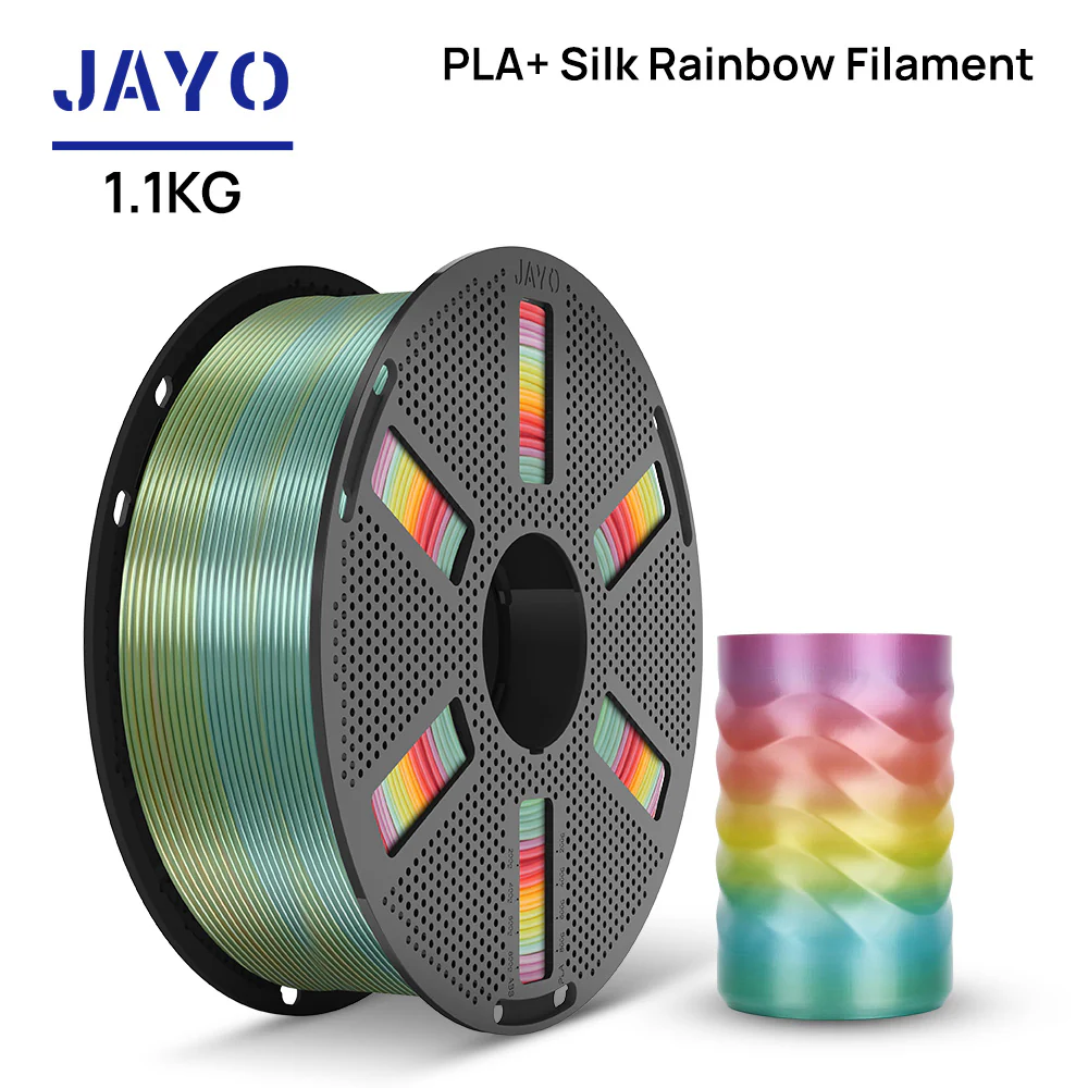 [Reusable Spool] JAYO PLA Rainbow 1.1KG 3D Filament For FDM Neatly Wound 3D Printing Material - Image 14
