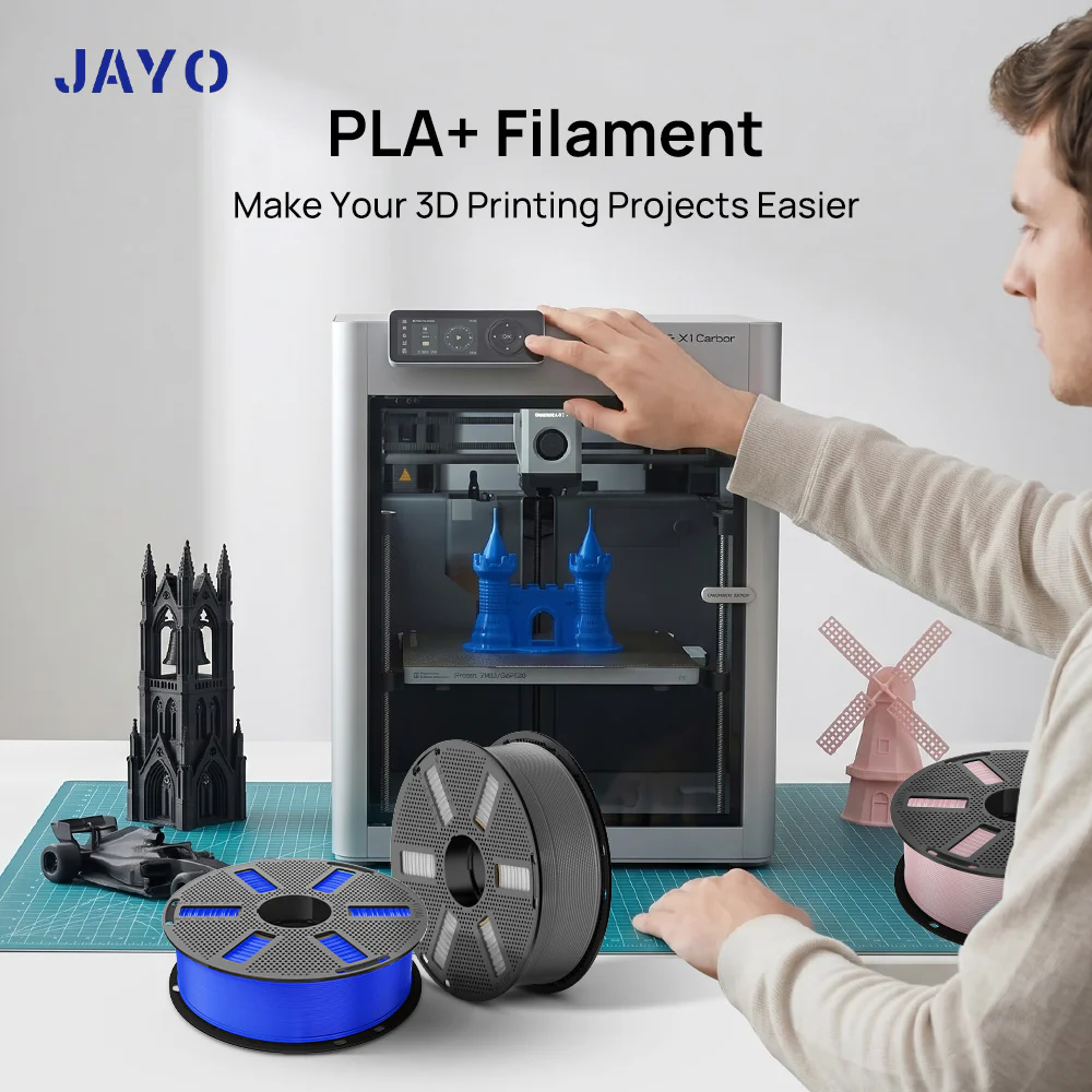 [As low as $10.09/kg!Buy 3, get 2 free]JAYO 1.1KG PLA+ Reusable Spool 3D Printer Filament 1.75mm High Strengt +/- 0.02mm
