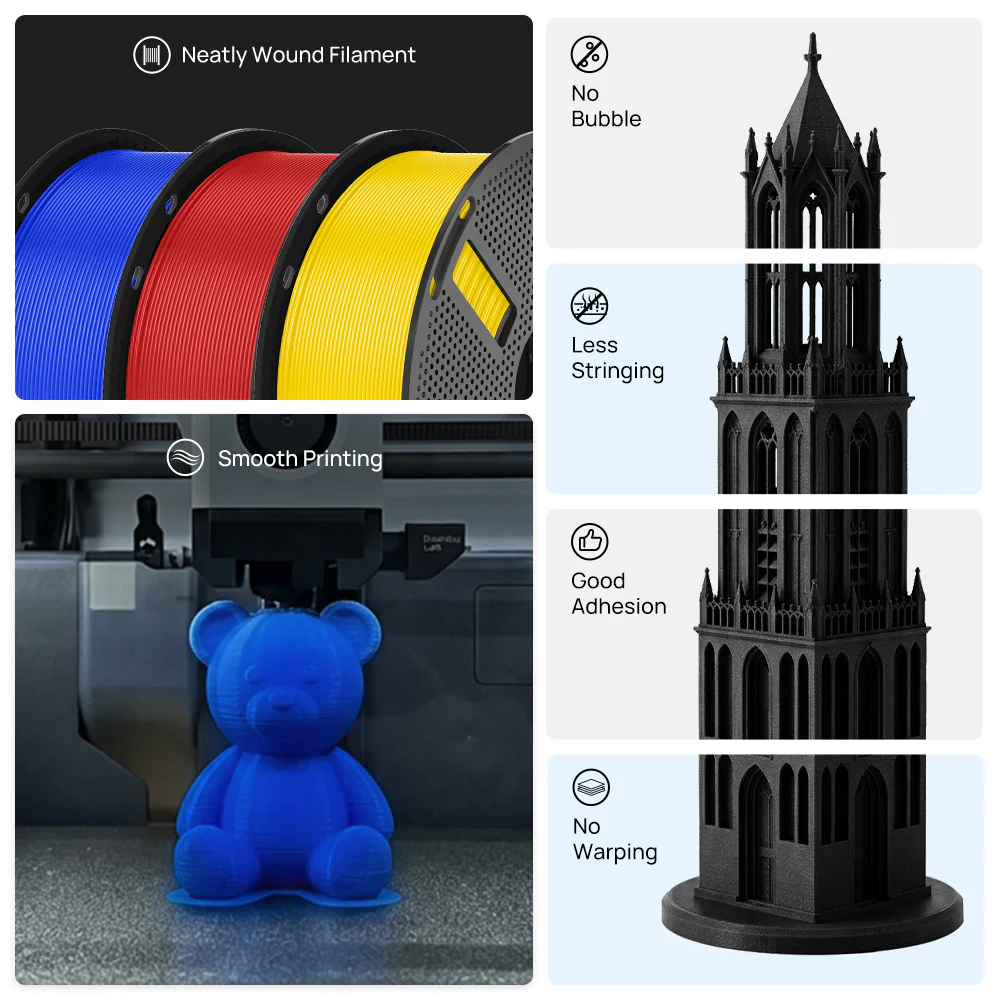 [As low as $10.09/kg!Buy 3, get 2 free]JAYO 1.1KG PLA+ Reusable Spool 3D Printer Filament 1.75mm High Strengt +/- 0.02mm - Image 2