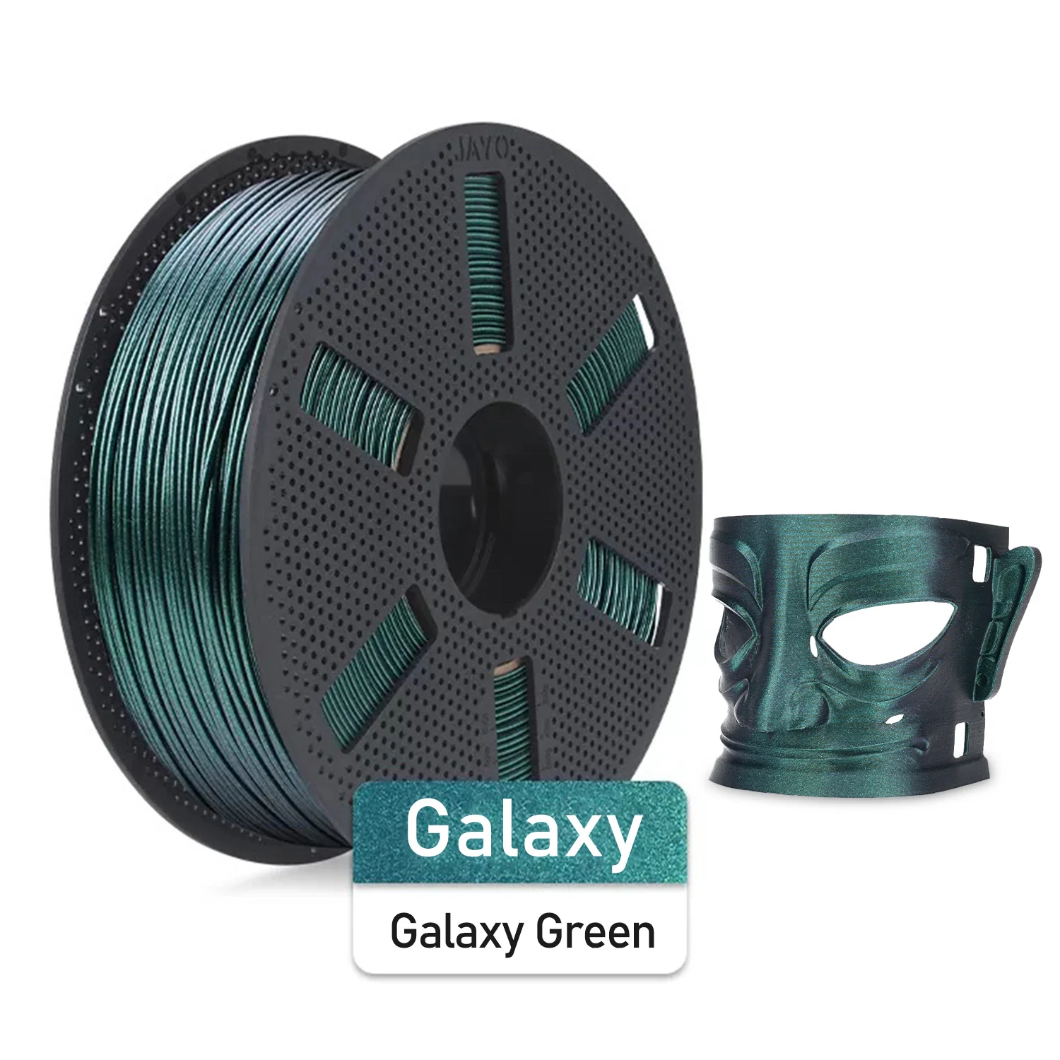 [Reusable Spool]JAYO PLA Galaxy  3D Printer Filament 1.75mm, Glitter Sparkle PLA Colorful Twinkling, 1.1kg, Galaxy Green, Black, Purple for FDM Printer - Image 3